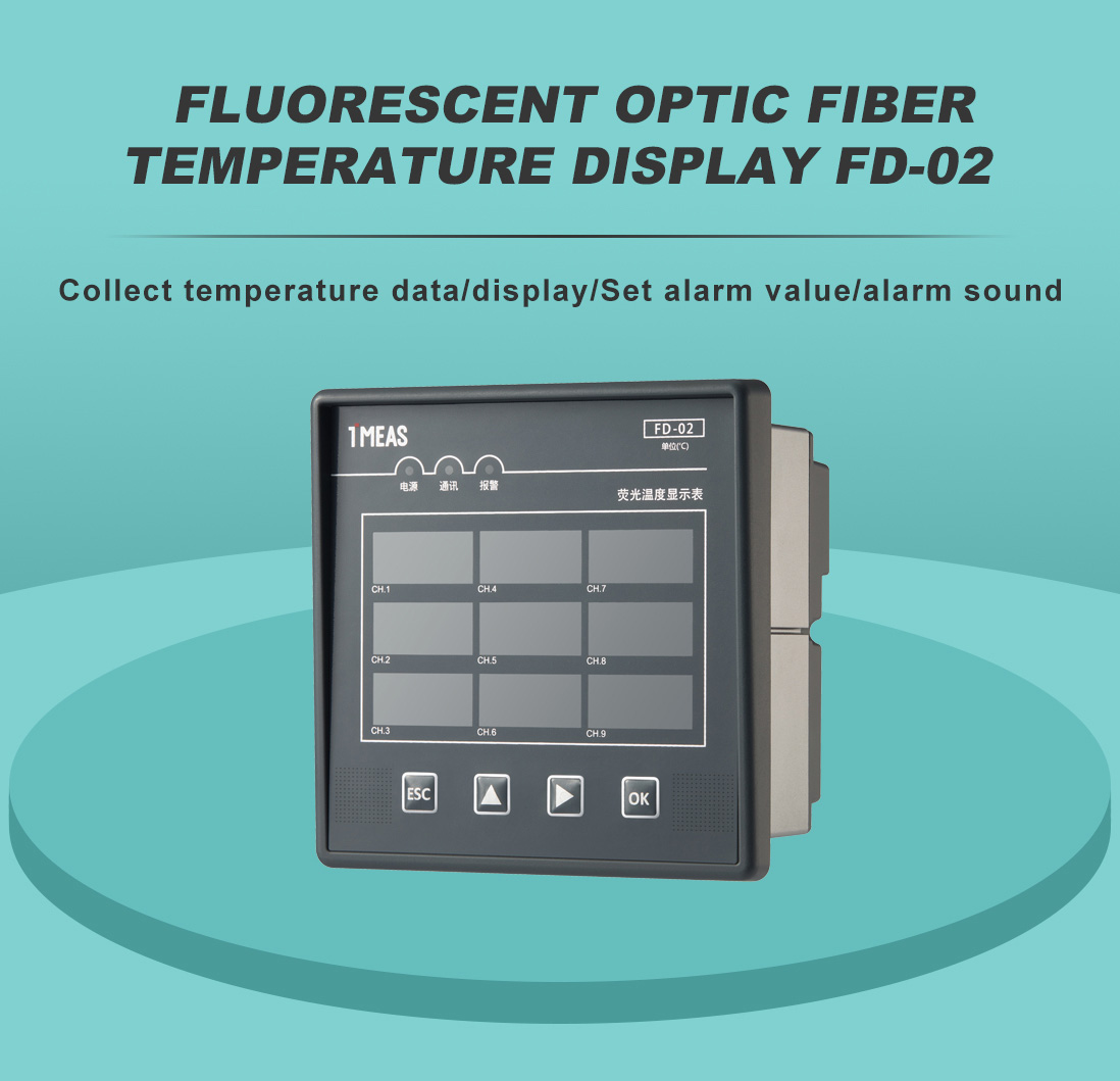 Fluorescent optic fiber temperature display FD-02